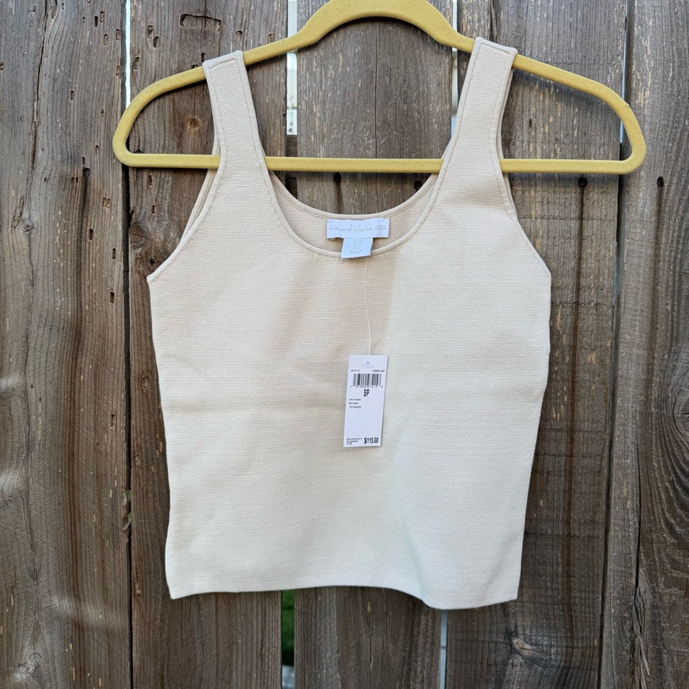 NWT House of Harlow 1960 Cream Tank Top